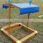 Kid's Outdoor Playground Wooden Sandbox With Roof