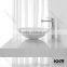 white matte resin basins, modern art above counter top basin