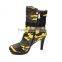 high heels women Rubber outsole casual boots cool camouflage boots