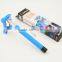 2015 kjstar Z06-4 Cable Take Pole Selfie Stick , Wired Monopod Selfie Stick , Wired Selfie Monopod With High Quality