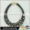 Multi layer Layered Fashion Choker Black Leather Women Statement Necklace