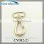 21mm polishing gold plated Lady's snap hook for handbag