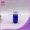 10ml cobalt blue Plastic bottle with white cap for essential oil