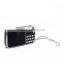 Portable pocket am fm digital radio with speaker