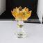 Yellow crystal lotus flower making for religion
