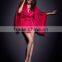 Luxury Silk Pajamas Red Sexy Silk Slip Lacey trim Hot Gown Sets