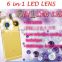 2016 oem/odm 6 in 1 external flash light selfie clip lens, built-in led Lens for Iphone 6s, Ipad mini/air, Smartisan T2