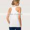 Latest design for woman gym slim fit plain white tank top running singlet