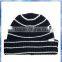 100% cotton stripe knit women beanie/knitting patterns hats/custom knit beanie