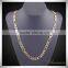 Exquisite Design Jewelry Wholesale Two-tone Figaro Chain Statement Necklace
