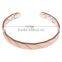 2016 Hot Sale Fashion Metal Cuff Bracelet Bangle Engraved Jewelry Magnetic Energy Engravable Copper Bracelet Bangle