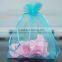 Organza drawstring bag used in gift packaging/ wine organza bag