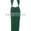 Green Back Prom Sleeveless Maxi Out Dress LC60134