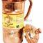 Handmade Pure Copper Luxury Jug Pitcher - 1000 ML Storage Drinking Water Good Health Benefits Indian Yoga, Ayurveda