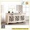 white lacqured royal wooden dining room furniture sets with high gloss dining table chairs and wood carving cabinets
