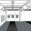 JF 2 in 1 spray booth painting line big air volume 8 meter for car repair shop