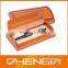 Best Sell factory custom made beige leather gift wrap box for pen (ZDS-F347)