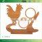 WR003/Artistic rooster bamboo wine rack handmade wooden storage bottle wine rack