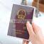 General custom logo printed pvc personalized passport holder