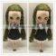 New style braid wavy olive green neo blythe doll wigs