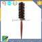 Curly Hair Comb Radial Brush Wood Handle Bristle Anti-static Hairdressing