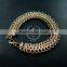 19cm 14K light gold plated brass faceted circle round link fashion DIY bracelet supplies 1900061