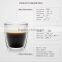 high borosilicate double wall reusable coffee cup for 80ml