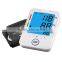 Household blood pressure cuff with blue backlit and extra large LCD