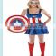 Captain America Sassy Deluxe Adult Costume Women's Captain America costume Sexy carnival costume