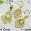 Good Quality Classic Style 18k Gold Filled Jewelry Set With Creamy-white Stone