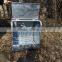 portable galvanized mini horse hay feeder with roof