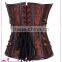 Women sexy brown tie in back steampunk corset