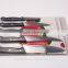 Black blister card 5pcs kitchen knife set