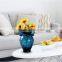 Home decoration european antique amphora blue glass vases for flower arrangements