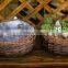 100%Handmade Wicker Wall Hanging Plant Basket Wicker Flower Hanging Basket