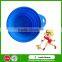 Non-stick Silicone Folding Pet Bowl / Outdoor And Home Use Collapsible Disposable Silicone Pet Bowl