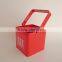 Bag Storage with Hanging Hook Retro Vintage Red Enamel Peg Bucket Box