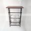 Metal frame Iron Brace French Style Kitchen Bathroom Side Table