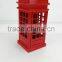 red big telephone booth fashion decor wooden money saving box