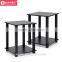Simplistic End Table Set of 2 MDF wooden coffee table with glossy finished side tbale