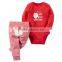 New arrival santa claus long-sleeve jumpsuit and pants two piece sets christmas gift