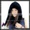 CX-C-243C Women Fur Hooded Scarf Winter Fur Hat Earmuff Fur Hat