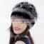 CX-C-135C Wholesale Warm Genuine Rex Rabbit Fur Women Hat