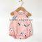 2017 New Arrival Custom Newborn Girl Cute Fashion Rompers Kid Bodysuit Clothing Pink Wholesale OEM Baby Animal Romper