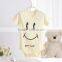 SR-033B organic baby clothes soft bodysuit cotton newborn smile face romper