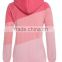 Women Long Sleeve Sport Polo Neck Hoody Contrast Color Pullover Hoodies