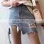 Runwaylover 5042 Sexy Europea Hot Sale Ripped Denim Skirt