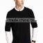 Men's unique fashion half sleeve black sweaters