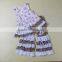 bulk wholesale clothing sleeveless floral print dress set kids designer clothes girls boutique clothing sets