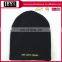 Simple black beanie hat adult size snow cap